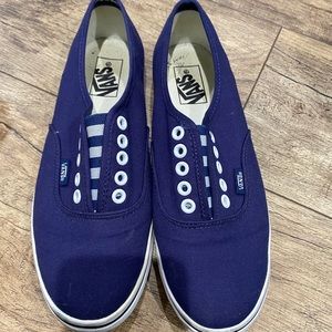 Blue slip on vans